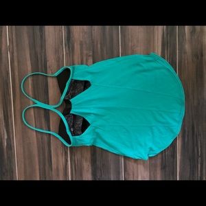Lululemon active tank top w/ built in bra, size 2